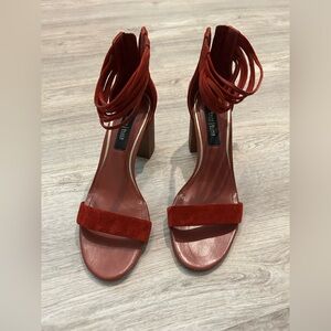 Cinnamon/Red Fashion Sandals from White House/Black Market